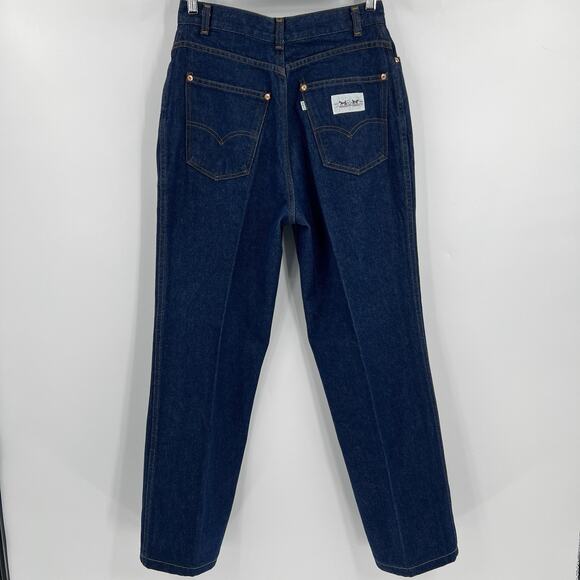 Vintage Levi's White Tab Dark Wash High Rise Straight Leg Jeans 60s 70s Size 29” - Picture 1 of 9